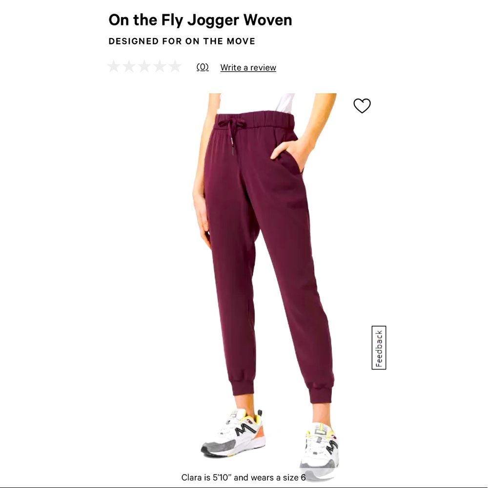 Lululemon On The Fly Jogger 28” Woven